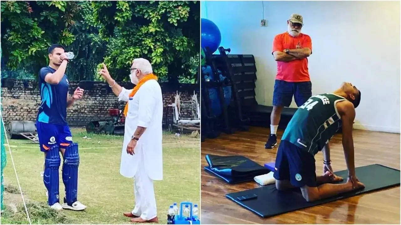 Yograj Singh with Arjun Tendulkar.