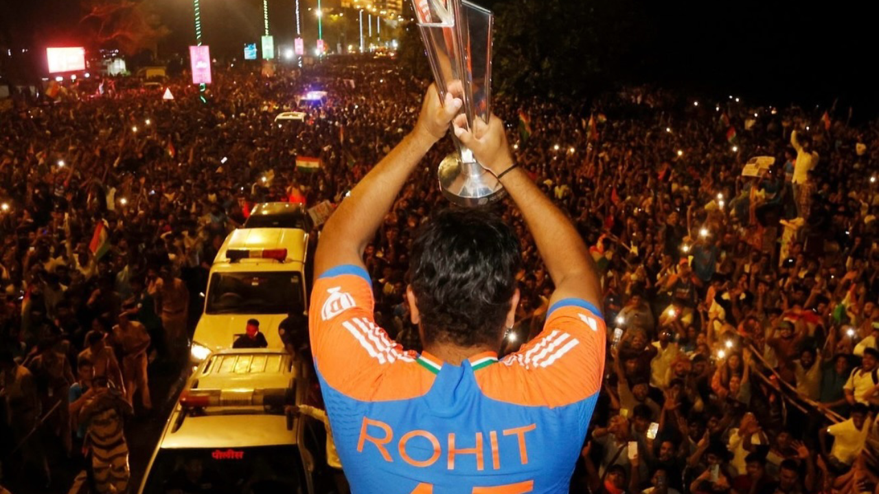 Rohit Sharma Parade T20 WC 2024