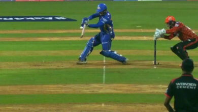 Varun Chakaravarthy questions mi vs srh no-ball call