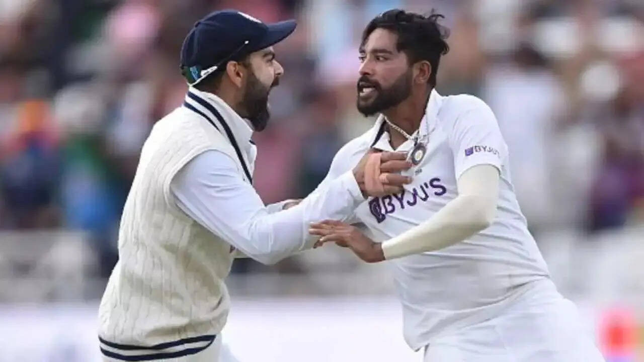 Virat Kohli and Mohammed Siraj