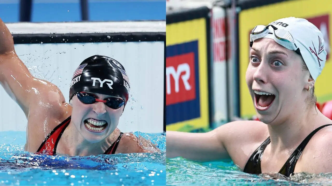 Katie Ledecky and Gretchen Walsh