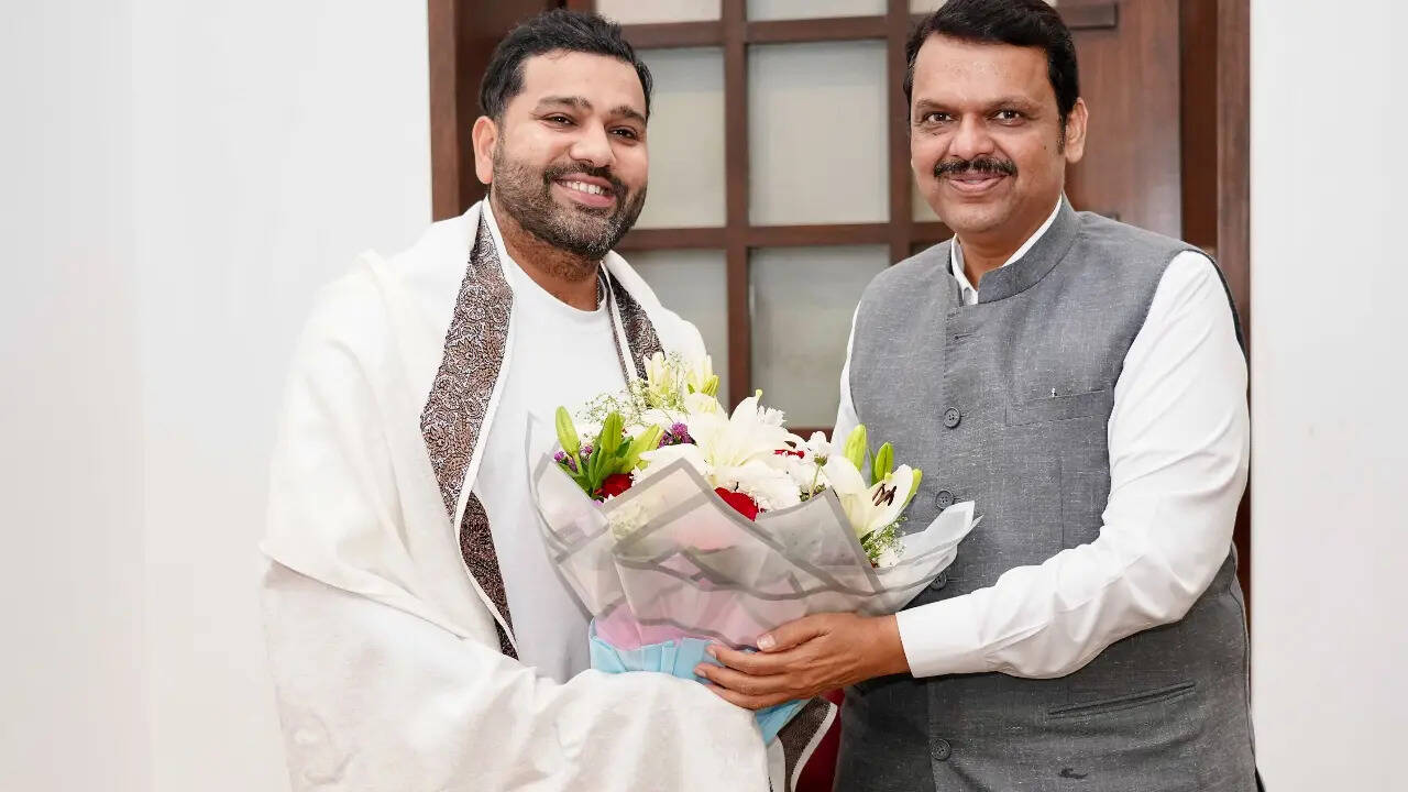 Rohit Sharma Honoured by Maharashtra CM Devendra Fadnavis Post Test Retirement
