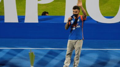 Virat Kohli India T20 WC 2024 Parade AP