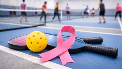 community pickleball event raises funds and awareness for breast cancer support services