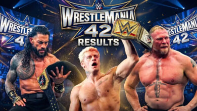 cody rhodes, roman reigns win; brock lesnar retires? full wrestlingmania 42 results