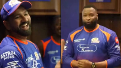 kieron pollard drops 15 crore bombshell on rohit sharma; hitman's reaction goes viral: watch