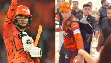 'please save abhishek sharma': srh batter shocked as fangirl forcefully pulls hand, fans react: watch