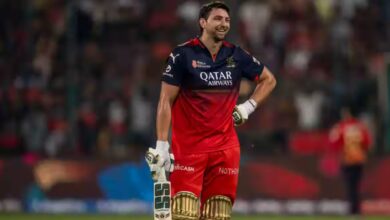 controversy erupts over tim david's alleged obscene gesture after rcb's win over mi