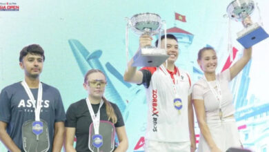 hoang nam ly, roos van reek come from behind to win asia pickleball mixed doubles title