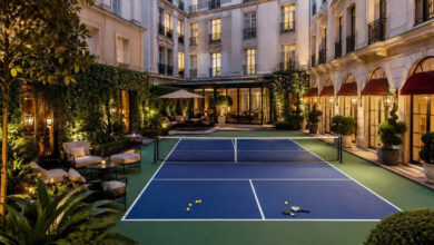 pickleball reaches paris luxury scene: paris palace hotel turns heads with pickleball court