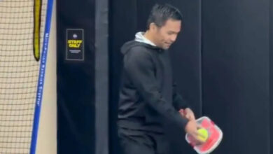 Manny Pacquiao swaps boxing gloves for a pickleball paddle, says his mind still thinks 'jab, jab, hook'